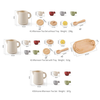 Little Tea Atelier: Montessori Wooden Tea Set with BPA-Free Silicone (Ages 3–6)