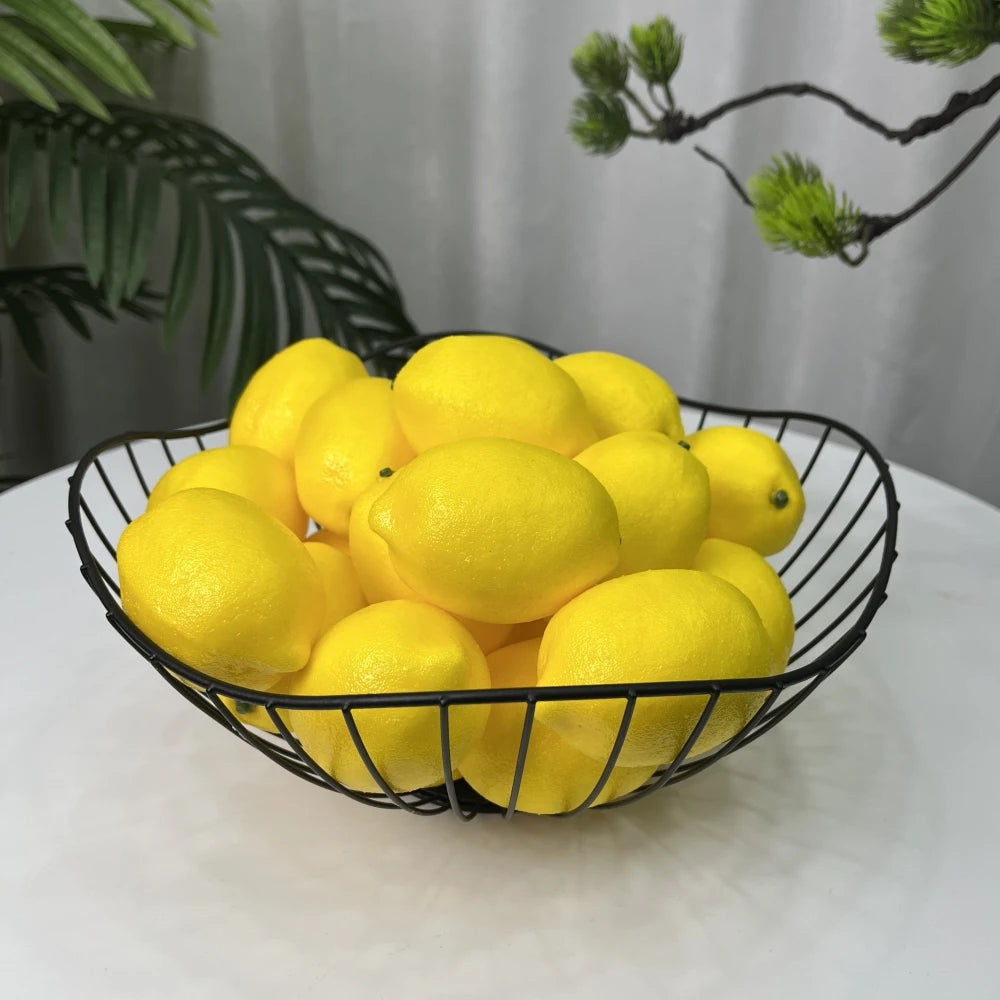 20pcs, Artificial Lemon 3inch, Simulation Lemon Artificial Yellow Lemon Fake Lemon, Simulation Fruit Home Decoration