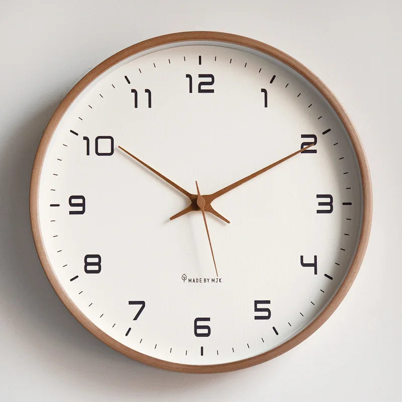 Nordic Quiet: 12'' Wooden Wall Clock