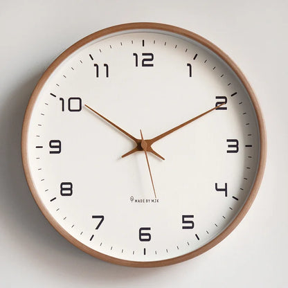 Nordic Quiet: 12'' Wooden Wall Clock