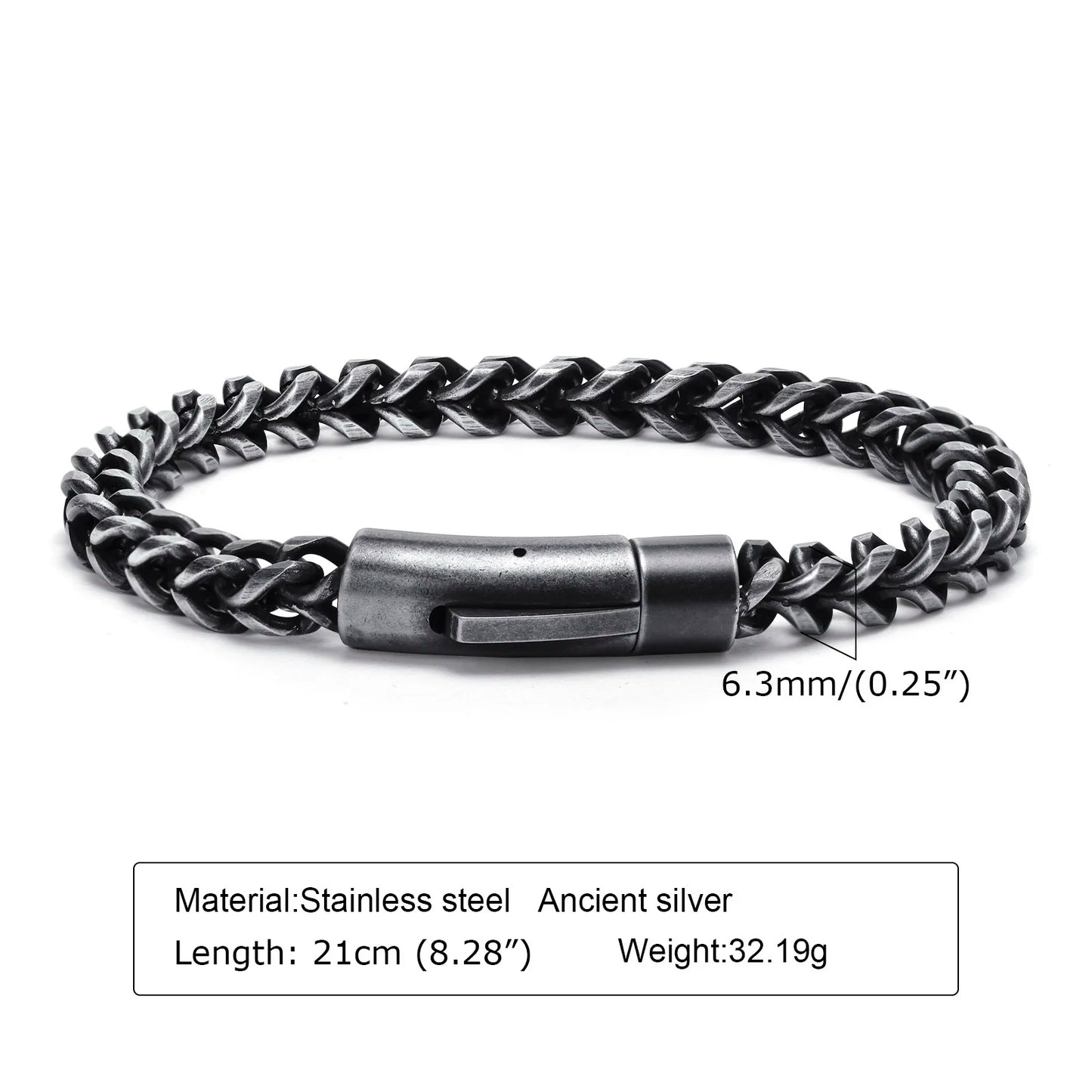 Twin Forge: Vintage Double-Layer Steel Bracelet for Men