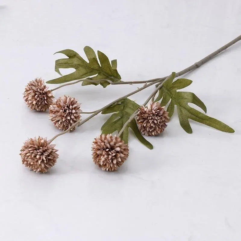 1Pcs Of Orange Artificial Flowers With Stems Mini Chrysanthemums Home Room Decoration DIY Dining Table Center Decor Accessory