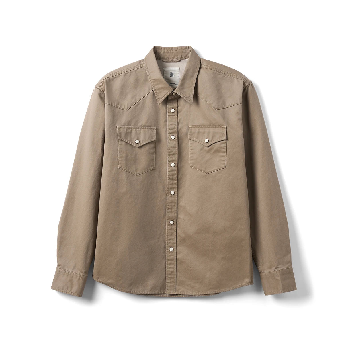 Men's Oversized Western-Style Shirt – Washed Fabric, Rugged Appeal