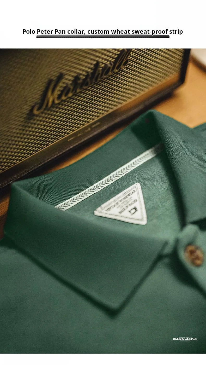 Men's Vintage Green Polo Shirt – Structured Style with Casual Ease