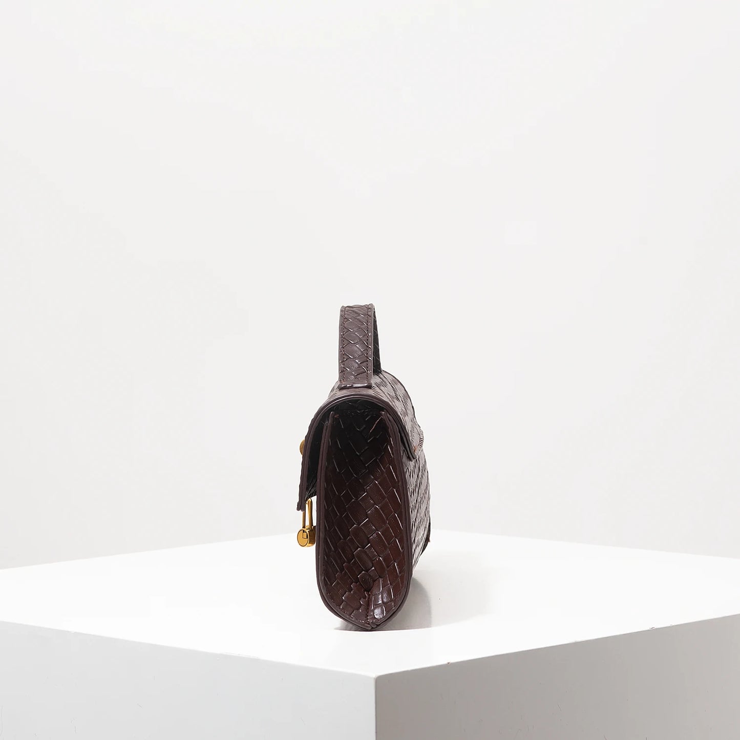 Vintage Faux Leather Woven Baguette Bag, Flap Women Clutch,Elegant Evening Bag,Burgundy Purse,Lady Dress Party,Wedding Item(Random Pattern)