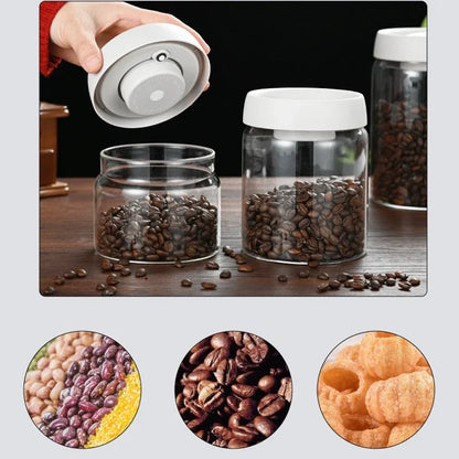 Press-Type Coffee Vacuum Storage Jar