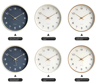 Nordic Quiet: 12'' Wooden Wall Clock