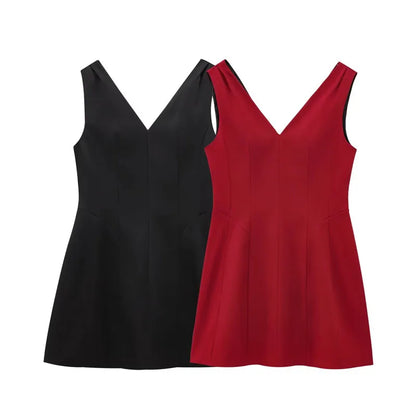 Women's V-Neck Backless Mini Dress – Bold Summer Style for Parties & Nights Out