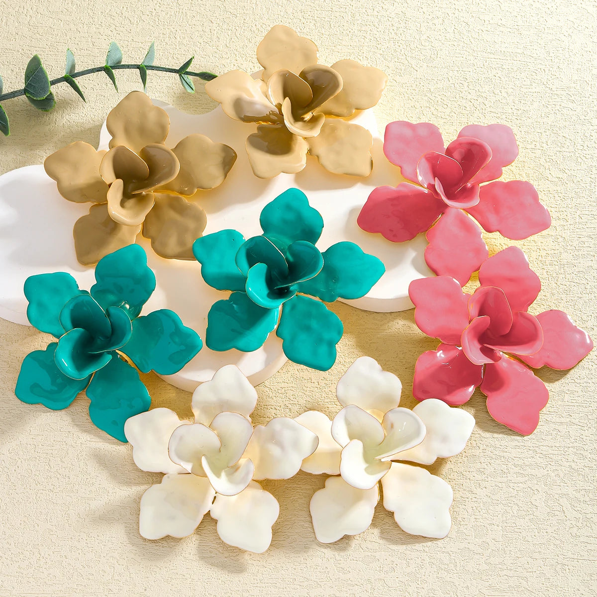 Tropic Bloom: Statement Floral Drop Earrings for Summer