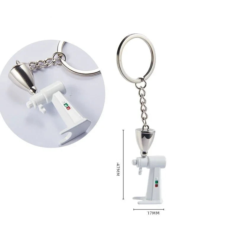 Coffee Supplies Keychain Mini Tamper Keychain Portable Fashionable Zinc Alloy Coffee Keychain Decoration Gift for Coffee Lovers