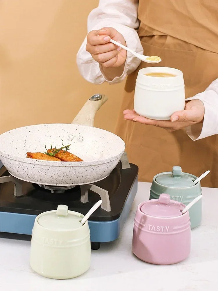 Rainbow Ceramic Spice Jar