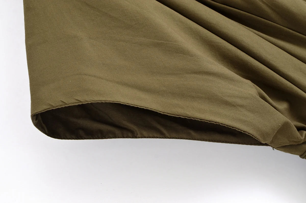 Women's V-Neck Lace-Up Midi Dress – Elegant, Backless & Summer-Ready