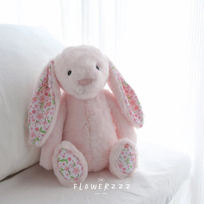 Bonnie Blossom Bunny: Floral-Eared Soft Plush Cushion