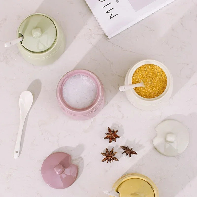 Rainbow Ceramic Spice Jar