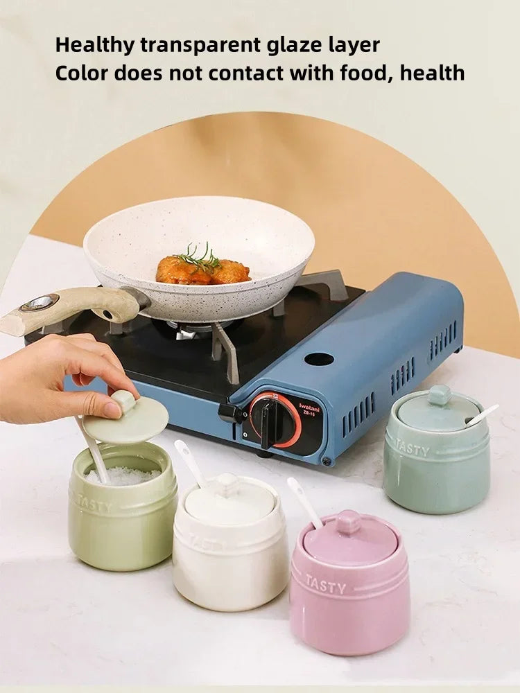 Rainbow Ceramic Spice Jar