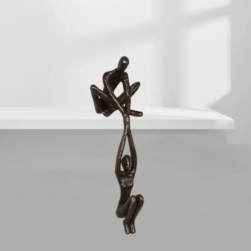 Balance of Love: Lifting Couple Resin Sculpture