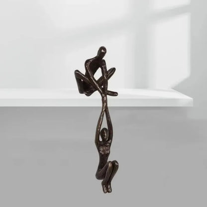 Balance of Love: Lifting Couple Resin Sculpture