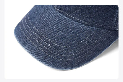 Indigo Curve: Vintage Denim Baseball Cap