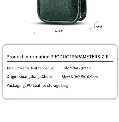 Steel Trim: Men’s 6-Piece Stainless-Steel Nail Clippers Set