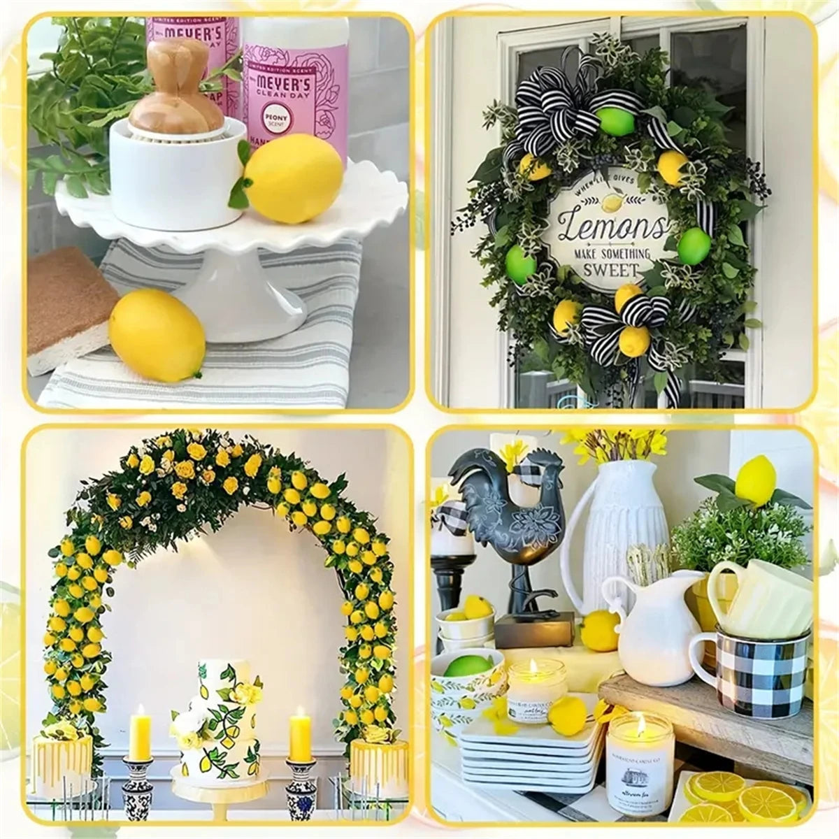 20pcs, Artificial Lemon 3inch, Simulation Lemon Artificial Yellow Lemon Fake Lemon, Simulation Fruit Home Decoration
