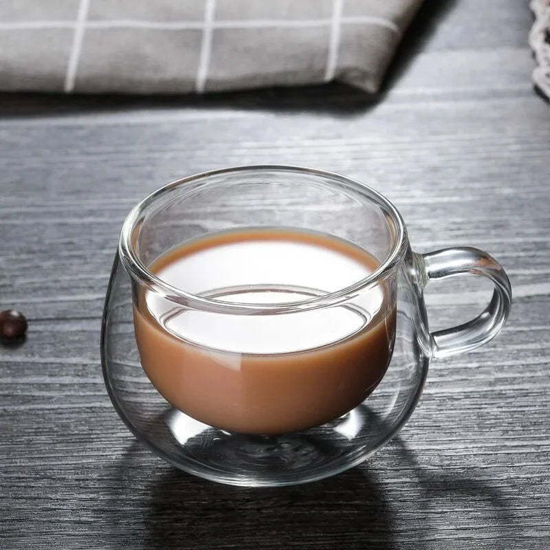 Double Wall Glass Coffee Mug