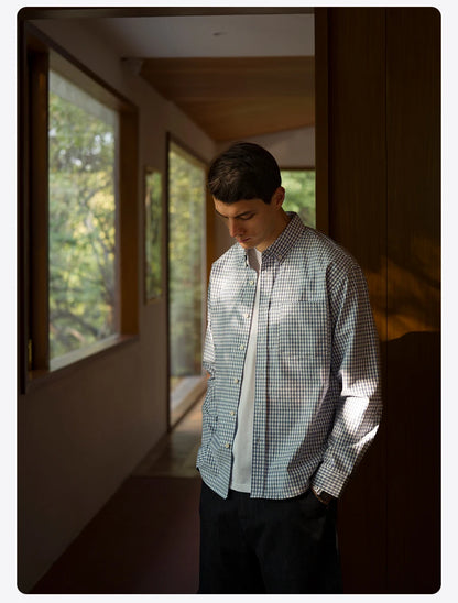 Men's Oversized Plaid Cotton Shirt – Soft Finish, Everyday Edge