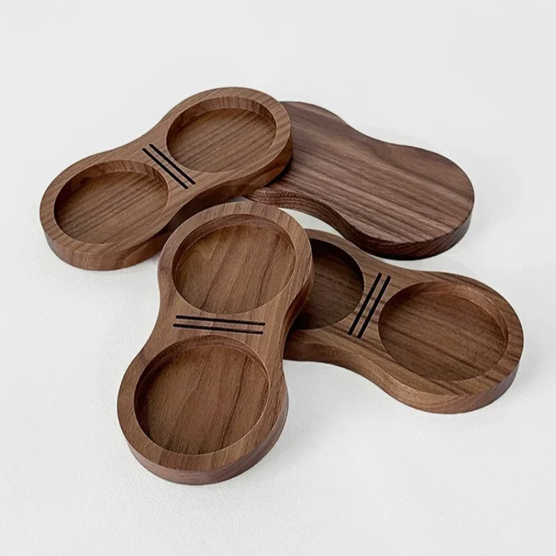 Walnut Wood Coffee Tamper Mat Stand