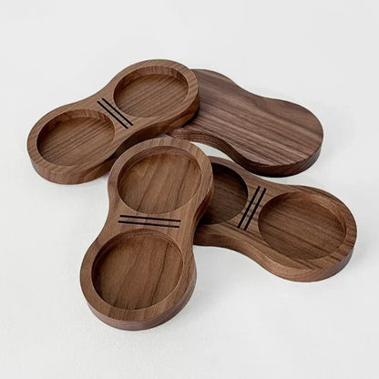 Walnut Wood Coffee Tamper Mat Stand