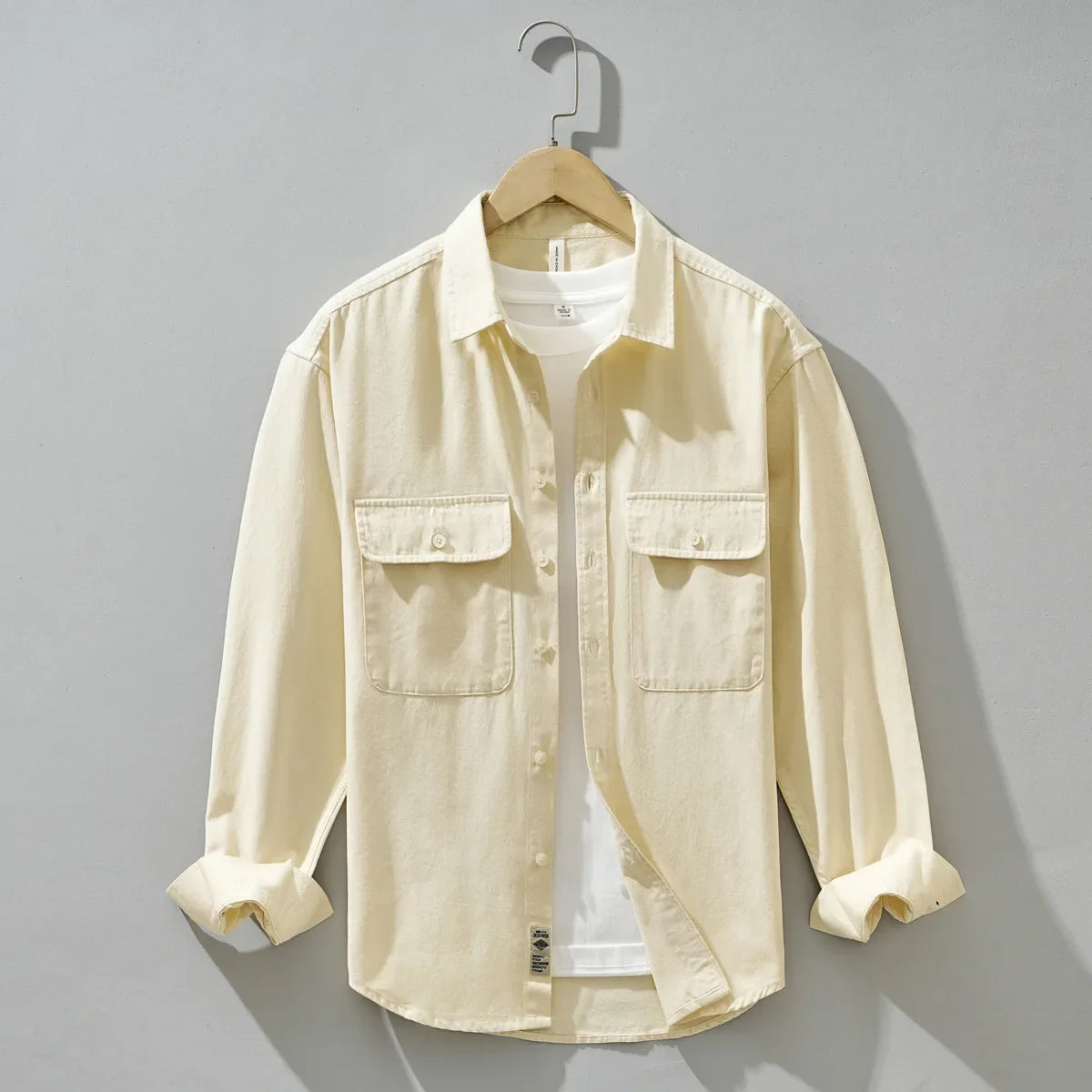 Men's Retro Workwear Shirt Jacket – Clean, Structured, Versatile