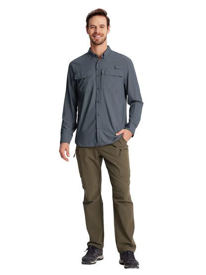 Men's Long Sleeve Quick-Dry Shirt – UPF 50+ Sun Protection & Outdoor Performance