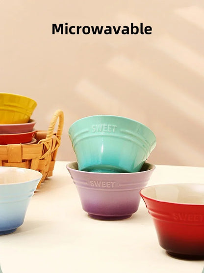 Rainbow Gradient Ceramic Bowl