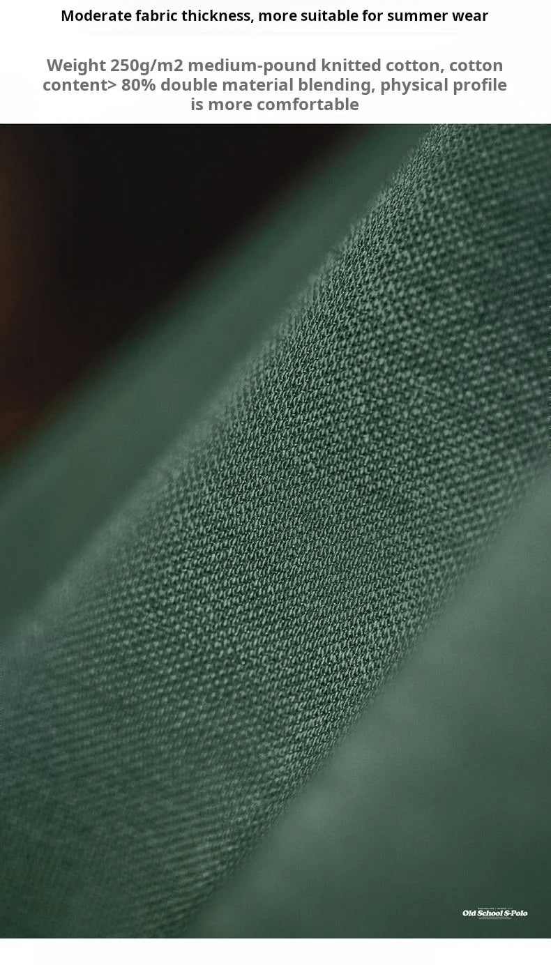 Men's Vintage Green Polo Shirt – Structured Style with Casual Ease