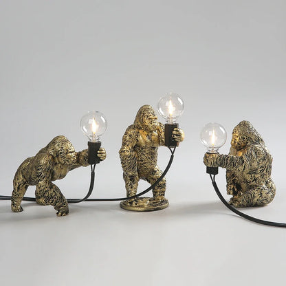 Urban Primal: Gorilla Resin Table Lamp
