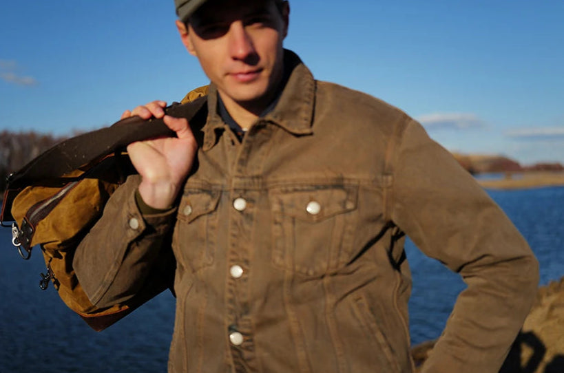 Men's Oversized Vintage Denim Jacket – 12.5oz Cotton for Cool-Season Style