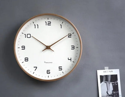 Nordic Quiet: 12'' Wooden Wall Clock