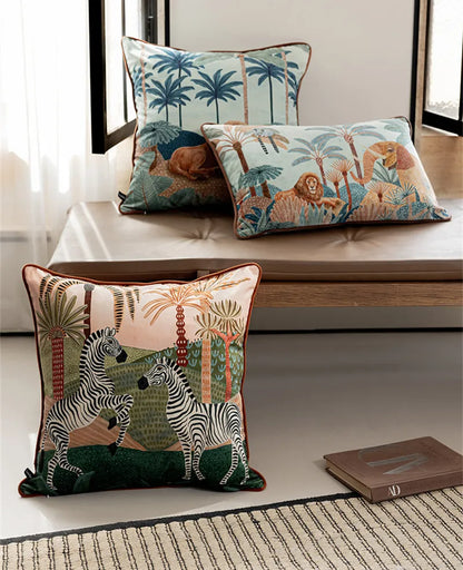 Vintage Floral Velvet Throw Pillow Covers Home Art Deco Pillowcase Square Pillow Case Cushion Cover for Bed Sofa Living Room Car