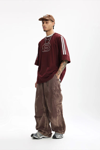 Men's Paneled Embroidered Tech T-Shirt – Built for Movement, Styled for the Street