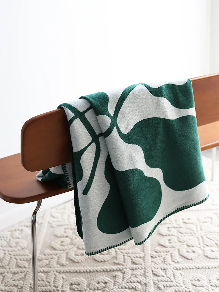 Nordic Weave: Imitation Cashmere Throw Blanket