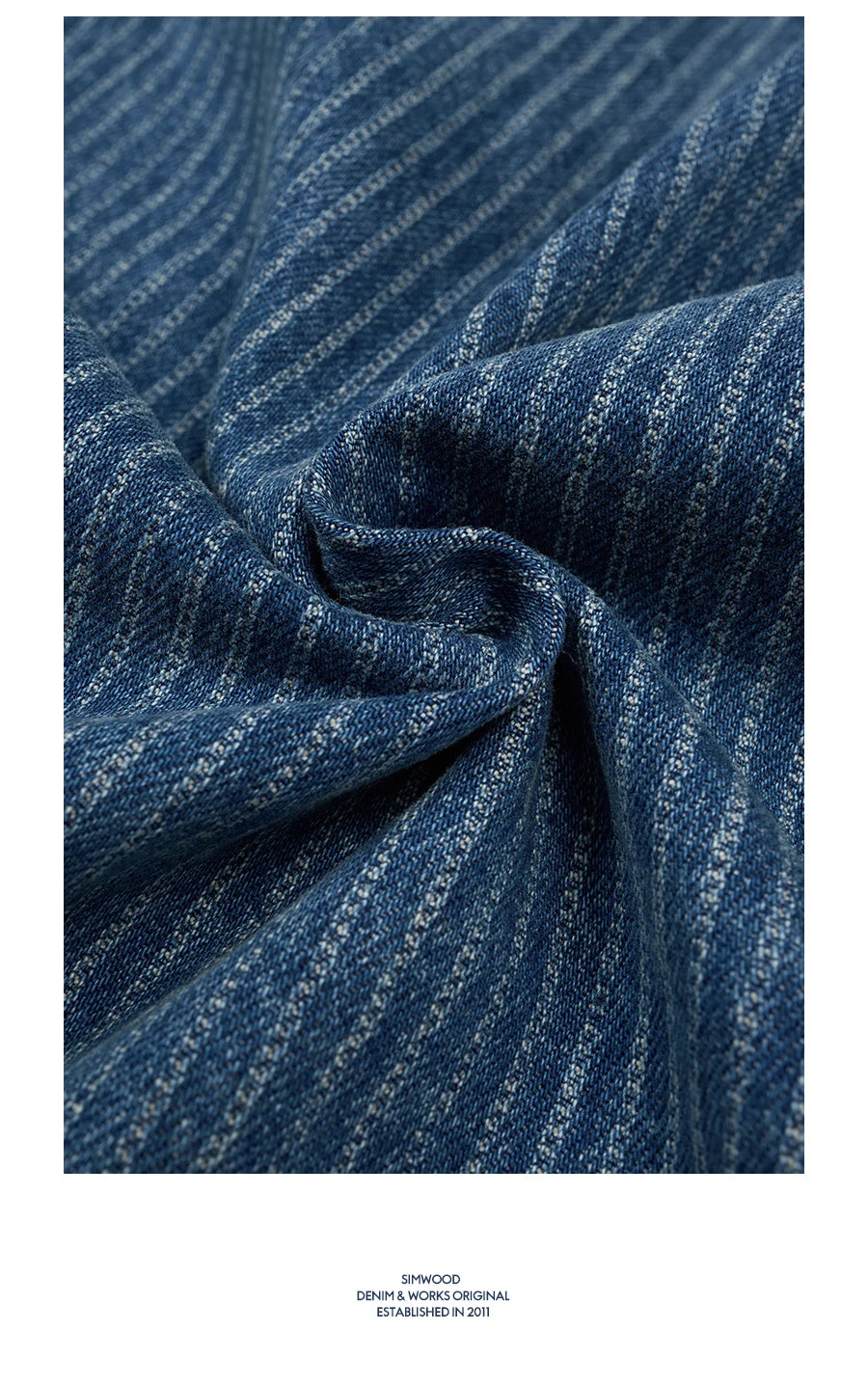 Men's Striped Denim Chore Jacket – Short Length, Oversized Utility