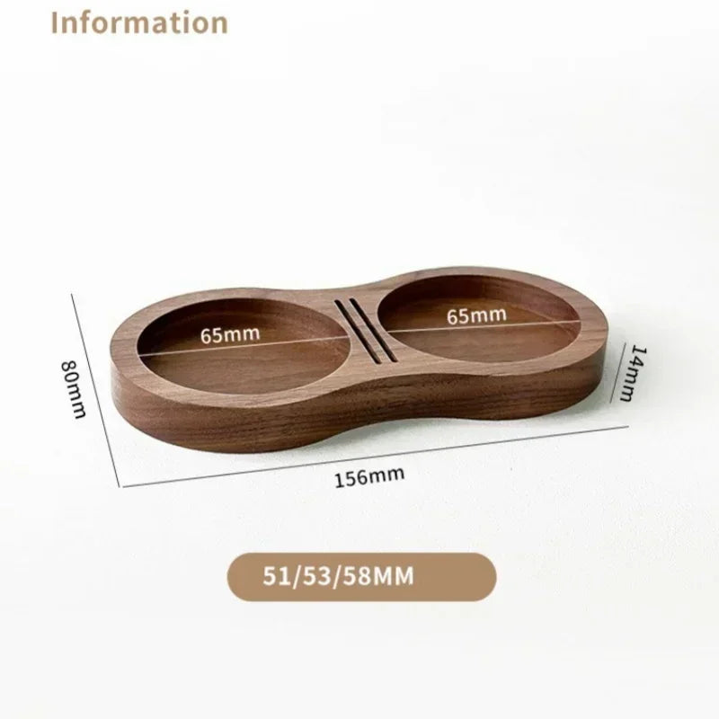 Walnut Wood Coffee Tamper Mat Stand