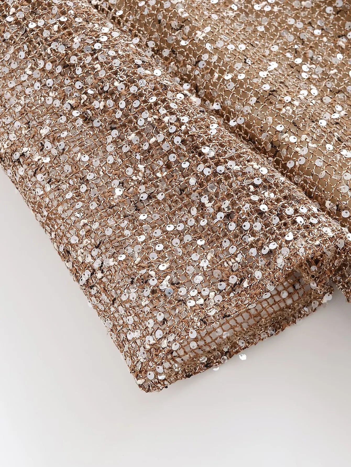 Women's Sequin-Embellished V-Neck Midi Dress – Lightweight Elegance for Summer