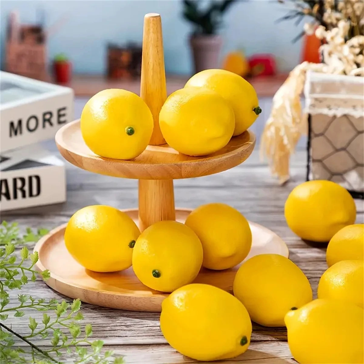 20pcs, Artificial Lemon 3inch, Simulation Lemon Artificial Yellow Lemon Fake Lemon, Simulation Fruit Home Decoration