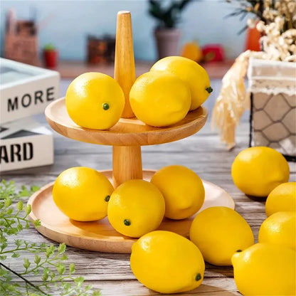 20pcs, Artificial Lemon 3inch, Simulation Lemon Artificial Yellow Lemon Fake Lemon, Simulation Fruit Home Decoration