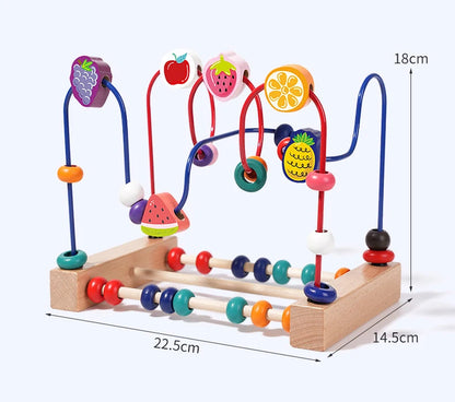 Bead Maze Orchard: Wooden Counting & Shapes Roller-Coaster (18m–4Y)