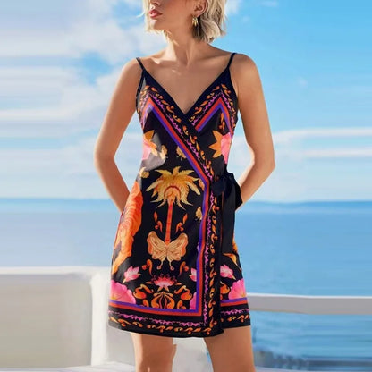 Vivara – Vintage Lace-Up A-Line Summer Dress