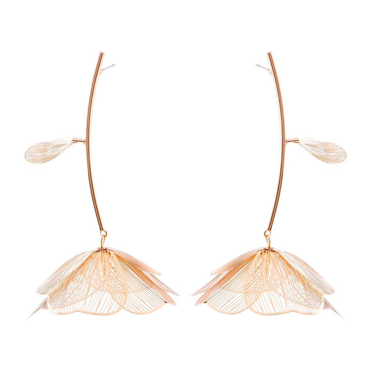 Verdant Echo: Vintage Plant-Inspired Drop Earrings