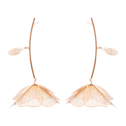 Verdant Echo: Vintage Plant-Inspired Drop Earrings