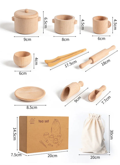 Tea Time & Tinker: Montessori Wooden Kitchen & Tea Set (Ages 3–6)