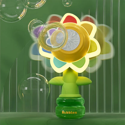 BloomGlow Bubbles: Automatic Sunflower Bubble Machine (Ages 3+)