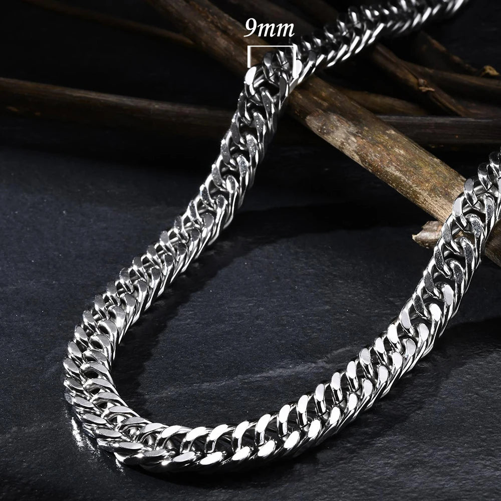 Vnox Cuban Link Chain Necklace – Waterproof Stainless Steel Unisex Jewelry